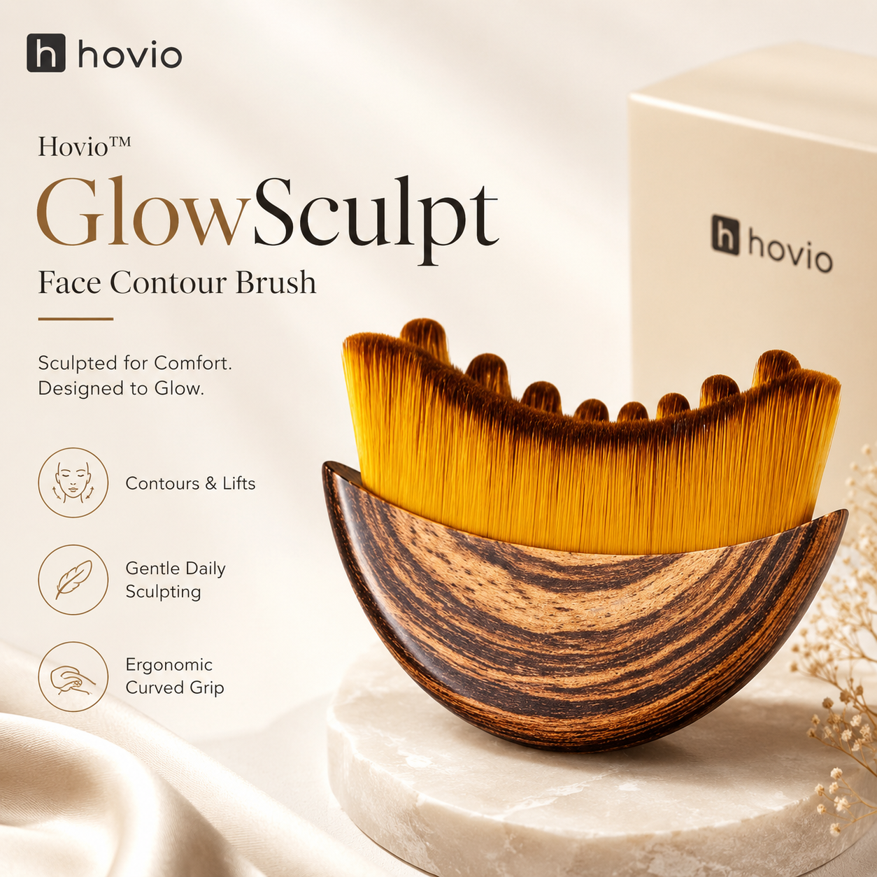 Hovio™ GlowSculpt Face Contour Brush