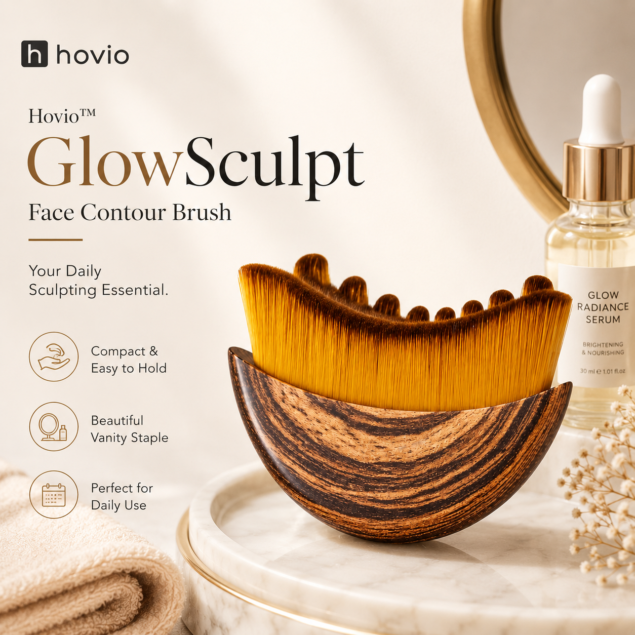Hovio™ GlowSculpt Face Contour Brush