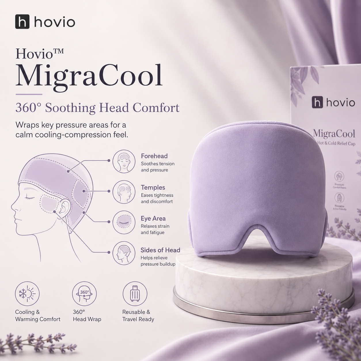 Hovio™ MigraCool Hot & Cold Relief Cap