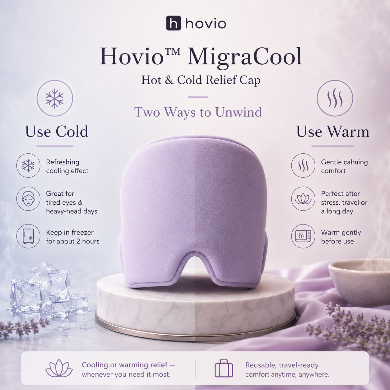 Hovio™ MigraCool Hot & Cold Relief Cap