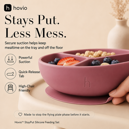 Hovio™ StayPut Silicone Feeding Set