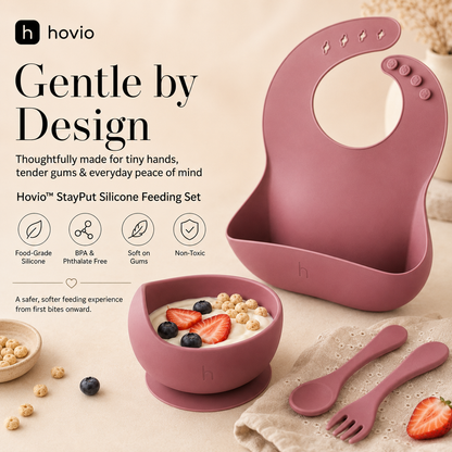 Hovio™ StayPut Silicone Feeding Set