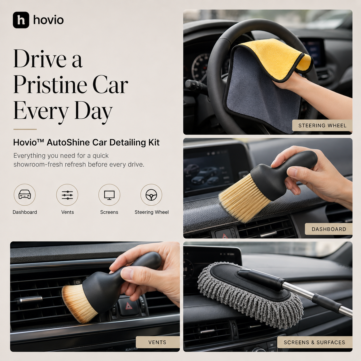 Hovio™ AutoShine Car Detailing Kit