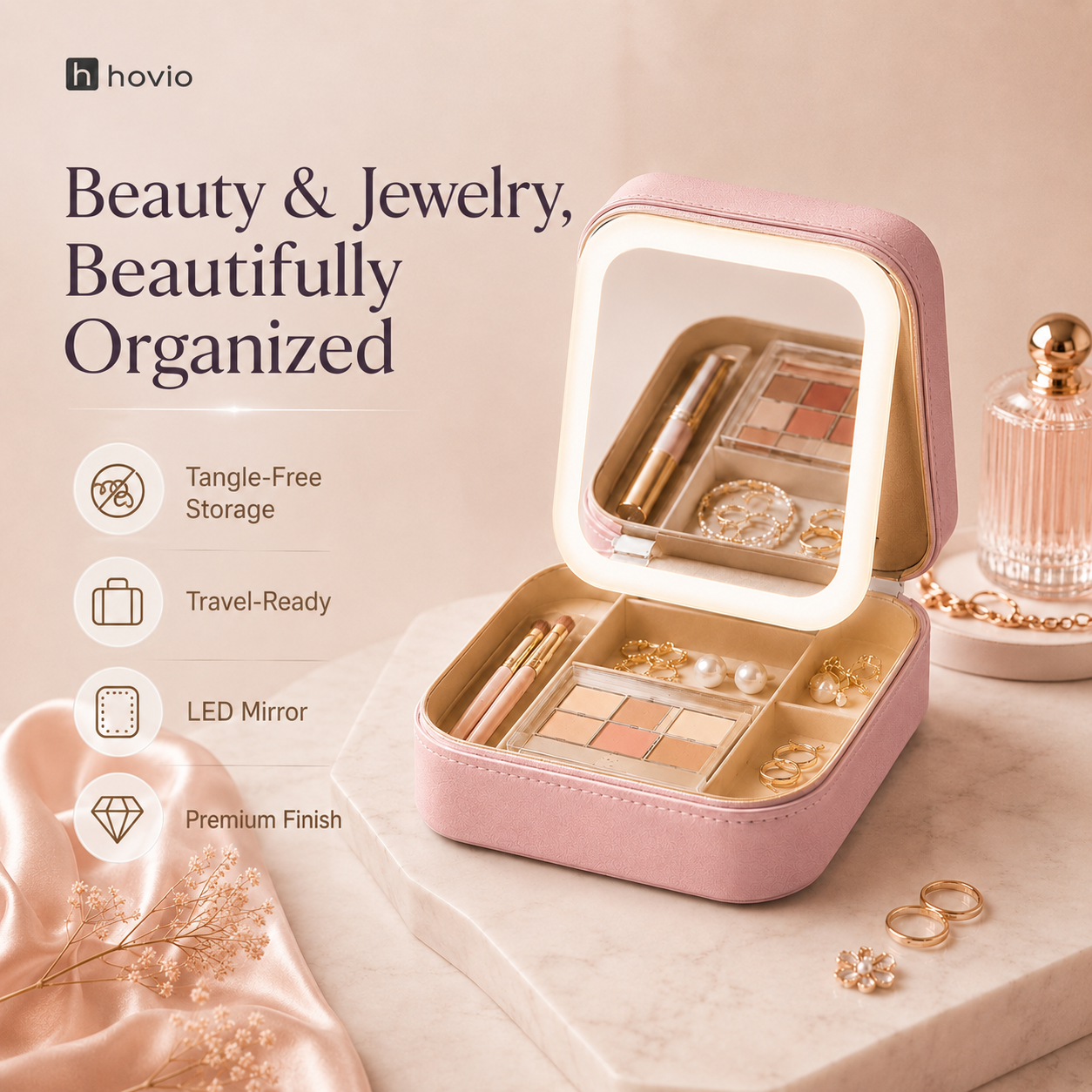 Hovio™ LumiCase LED Jewelry Organizer