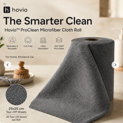 Hovio™ ProClean Microfiber Cloth Roll