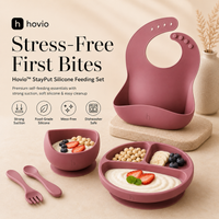 Hovio™ StayPut Silicone Feeding Set
